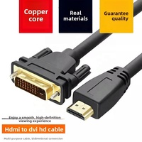 Câble DVI 24+1 de 15 mètres pour PC vers TV, adaptateur HD bidirectionnel 1080P avec conducteur en cuivre sans oxygène