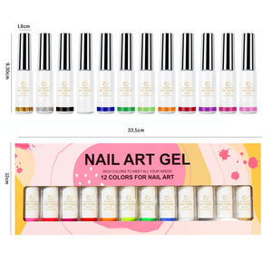 Bộ dụng cụ vẽ móng gel OEM ODM, màu sắc đậm, chất liệu gel resin, bộ sơn móng tay, thiết kế trang trí móng, gel kẻ viền. - Product Image 5