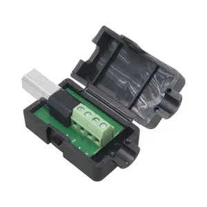 Wholesale Weldless Easy Assembly USB2.0 Type B Male Connector to Terminal Block with Black Housing for Printer Signal Transfer