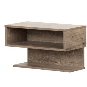 Italian Beige Night Stands <strong>Oak</strong> Hanging Side <strong>Bedside</strong> <strong>Table</strong> Wall Mounted Floating Wood Nightstand - Product Image 2