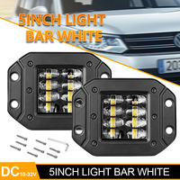 Projecteur LED Jaune Super Lumineux 5 pouces QR-40W 25W pour Véhicules Tout-Terrain Wrangler, Feu Antibrouillard pour Camion 6500K 5000LM