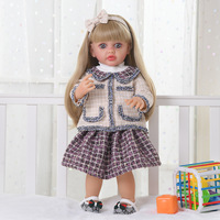 Poupée Reborn réaliste de 55 cm, en vinyle, cheveux bouclés, parlant russe, grande taille, télécommandée, jouet pour enfants, vente en gros