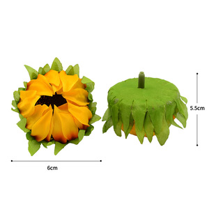 Dongchen Crafts - Capullos de Girasol Artificiales de 6 cm, Flores de Seda, Accesorios de Fotografía, Decoraciones para Bodas - Product Image 5