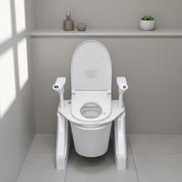 Chaise de transfert pour toilettes avec roulettes, chaise de transfert pour toilettes