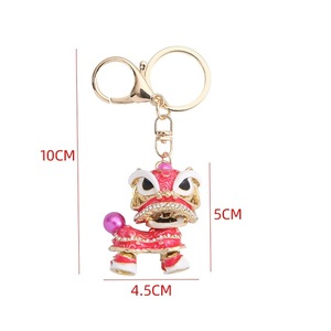 Löwentanz-Schlüsselanhänger im Großhandel, Strass-Anhänger im Chinesischen Stil, Taschenanhänger, Geschenk - Product Image 2