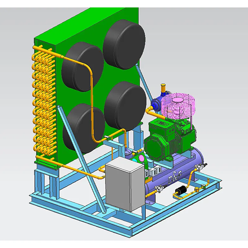 9HP Bitzer กึ่งสุญญากาศคอมเพรสเซอร์หน่วยกลั่นสำหรับขาย