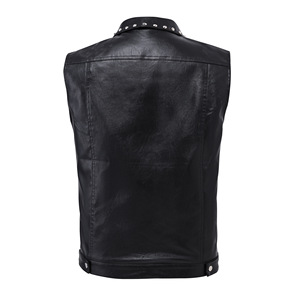 Colección de <span class=keywords><strong>chaleco</strong></span> sin mangas ajustado a la moda para <span class=keywords><strong>hombre</strong></span> Diseño de remache fresco Horseclip <span class=keywords><strong>Tela</strong></span> de lona Ropa exterior lavada - Product Image 2