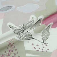 Tissu tissé imprimé feuilles abstraites 100 % viscose pour vêtements décontractés pour femmes
