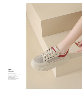 Nouvelles chaussures pour femmes en toile à semelle épaisse, à lacets, antidérapantes, pour le sport et les occasions décontractées - Product Image 6
