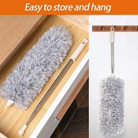 Long plumeau extensible extensible pour nettoyer le ventilateur de plafond haut, plumeau en microfibre pour voiture, stores, meubles