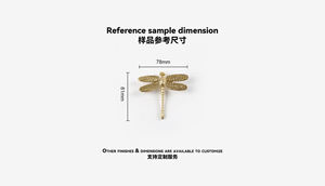 مقبض من النحاس الفاخر من ماكزيري لسحب الأثاث على شكل يعسوب مع عناصر طبيعية ديكور لغرفة النوم أدوات المطبخ - Product Image 6