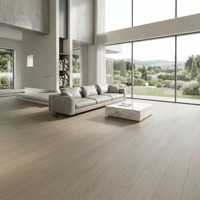 Parquet en bois d'ingénierie grand format 1910 mm en frêne européen, lames larges, hybride, étanche, beige clair, pour maison de luxe