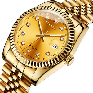 Đồng hồ đeo tay dây đeo bằng thép không gỉ dành cho những người yêu thích sang trọng đồng hồ thạch anh kim cương giả mặt số hiển thị ngày tháng 36mm và 26mm - Product Image 5