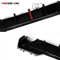 M Sport Diffuseur Arrière Spoiler Lip pour BMW G22 G23 Série 4 420 425 430 Brillant Noir PP Lèvre Arrière Avec Lumière 2021-2025