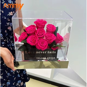 Rose éternelle AM-PFE58 Ammy en boîte, décoration romantique de jardin en acrylique, <span class=keywords><strong>cadeau</strong></span> pour la Saint-Valentin, événementiel, pour femme, meilleure qualité, collection 2025 - Product Image 6