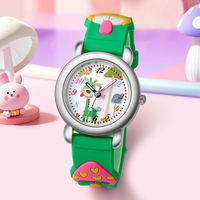 WJ-11496 Montre Enfant à Bracelet Silicone Motif Dessin Animé Champignon Mignon, Montre-Bracelet à Quartz pour Enfants, Cadeau Disponible en Gros
