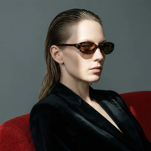 Lunettes <span class=keywords><strong>de</strong></span> <span class=keywords><strong>soleil</strong></span> Y2K 2026 style monture complète multicolores vert <span class=keywords><strong>beige</strong></span> rouge imprimé léopard, monture étroite, lunettes œil-<span class=keywords><strong>de</strong></span>-chat tendance pour femme - Product Image 2