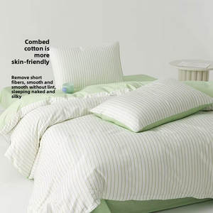 ปลอกหมอน<span class=keywords><strong>ผ้า</strong></span>ฝ้ายลายทางสำหรับเครื่อง<span class=keywords><strong>ซัก</strong></span><span class=keywords><strong>ผ้า</strong></span>ซักได้สำหรับทุกฤดูกาลผ้าคลุม<span class=keywords><strong>ผ้า</strong></span>ฝ้าย<span class=keywords><strong>ซัก</strong></span>ได้สำหรับ100% - Product Image 4