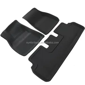 Supplier of high quality hot pressed leather custom car carpet type composite tpe car floor mats