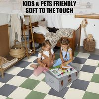 Carreaux de tapis auto-adhésifs de qualité supérieure tapis de sol lavable antidérapant facile à installer carrés de tapis durables