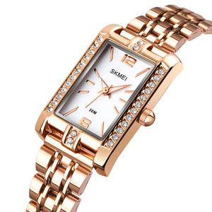 SKMEI 1690 Carré Cadran Quartz Mouvement En Acier Inoxydable <span class=keywords><strong>Bracelet</strong></span> Dames Montres pour Les Femmes - Product Image 1