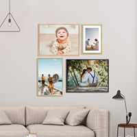 Bingkai Foto Kayu Ramah Lingkungan HuaJia Grosir Ukuran 4x6" 5x7" 6x8" 8x10" A4 dengan Alas Bingkai Foto atau Tanpa Alas untuk Pajangan Dinding atau Meja