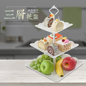 <span class=keywords><strong>Plateau</strong></span> <span class=keywords><strong>à</strong></span> desserts <span class=keywords><strong>à</strong></span> 3 niveaux, pour thé, fête d'anniversaire, salon support <span class=keywords><strong>à</strong></span> gâteaux, <span class=keywords><strong>plateau</strong></span> <span class=keywords><strong>à</strong></span> fruits - Product Image 2