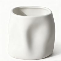 Lanterne en céramique irrégulière personnalisée C&H, jaune soleil, texturée, vase personnalisé, aromathérapie, décoration écologique, unique pour la maison