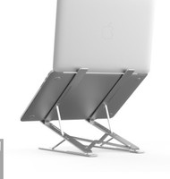 Accessoires pour tablette et ordinateur portable de haute qualité, support portable pliable en aluminium à double pliage pour ordinateur portable
