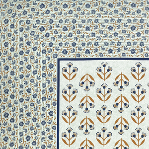 <b>King</b> <b>Size</b> Pure Cotton Hand Block Print Bedsheet Design 36-Disposable Fitted Bed Sheet for Hospital Use Queen Twin Available - Product Image 1