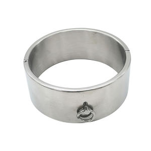 Collier, menottes et attaches pour les <span class=keywords><strong>pieds</strong></span> en acier inoxydable, jouet sexuel pour adultes, alternative métallique, épaissi, interactif, <span class=keywords><strong>esclave</strong></span> de chien - Product Image 1