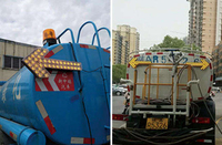 Feux de signalisation routière, feux clignotants indiquant un virage à droite, feux directionnels à flèches