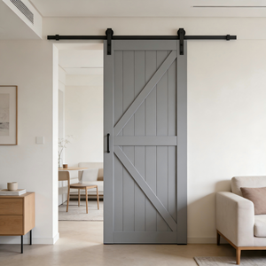 Porte coulissante multi-scènes en bois massif, peinture écologique à base d'eau, résistante à l'eau, pour salon, chambre, salle de bain, intérieur - Product Image 3