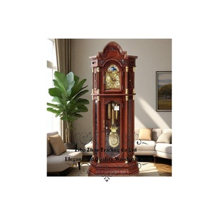 <span class=keywords><strong>Pendule</strong></span> de sol Horloge élégante montre design traditionnel finition cerise aspect antique carillons de Westminster toutes les heures quart d'heure - Product Image 3