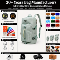 Sac de sport convertible 3 en 1 avec compartiment à chaussures, logo personnalisé, imperméable, pour femmes et hommes