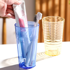 แก้วพลาสติกแบบมีหูจับ ทนทาน ไม่แตกหัก ปลอดสาร BPA ใส สีสันสดใส ซ้อนกันได้ เหมาะสำหรับร้านอาหาร โรงแรม งานปาร์ตี้ - Product Image 2