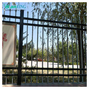 Panneaux de clôture en fer forgé extérieur personnalisables Clôture en métal Décoration de jardin Clôture en acier au zinc noir blanc bleu antirouille - Product Image 4