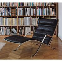 Chaise longue Mid-Century Modern en cuir PU FK87, fauteuil de loisirs Grasshopper, fauteuil à bras écologique pour salon et chambre