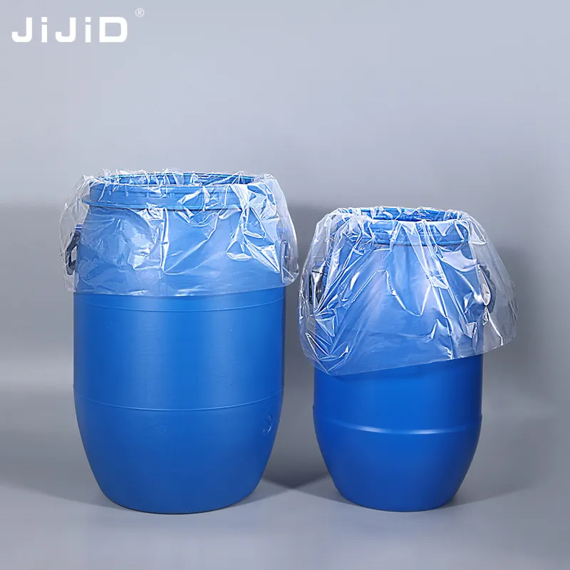 JiJiD 5 15 30 55 갤런 15 30 100 200 리터 Ldpe 투명 라운드 바닥 플라스틱 드럼 라이너 가방