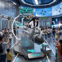 Simulador de Vuelo VR Profesional Star VR Flight, Simulador de Entrenamiento de Vuelo con Movimiento Comercial para Parques de Diversiones Interiores