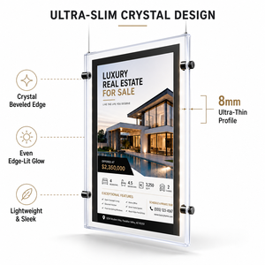 Équipement publicitaire HD Real Estate : Panneau suspendu, Boîte à lumière publicitaire, Panneau en acrylique cristallin, Boîte à lumière en acrylique - Product Image 4