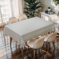 Nappe rectangulaire grande taille RNPT, motif floral, en PVC, pour banquet, mariage, événement