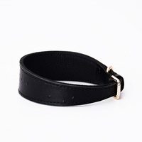 Collier de chien en cuir véritable large de luxe réglable étanche en gros stocké personnalisé petit grand accessoires de marche pour animaux de compagnie