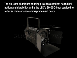 Luz Fresnel LED RGBW 4 en 1 <span class=keywords><strong>de</strong></span> Alta Gama <span class=keywords><strong>de</strong></span> 300W con Zoom Eléctrico para Teatro, Televisión y Eventos Itinerantes - Product Image 5