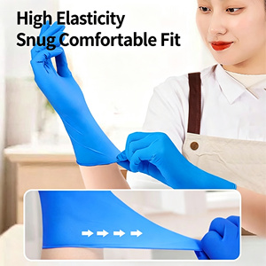 Gants jetables en vinyle synthétique noir de qualité alimentaire, mélange de nitrile, avec logo personnalisé, pour la cuisine, le nettoyage, le tatouage et le travail domestique - Product Image 5