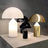 Lampe de table en métal de luxe en forme de champignon, personnalisable, lampe de bureau G9, chrome, décoration classique, 110V 220V, lampe de table pour restaurant, hôtel, complexe hôtelier