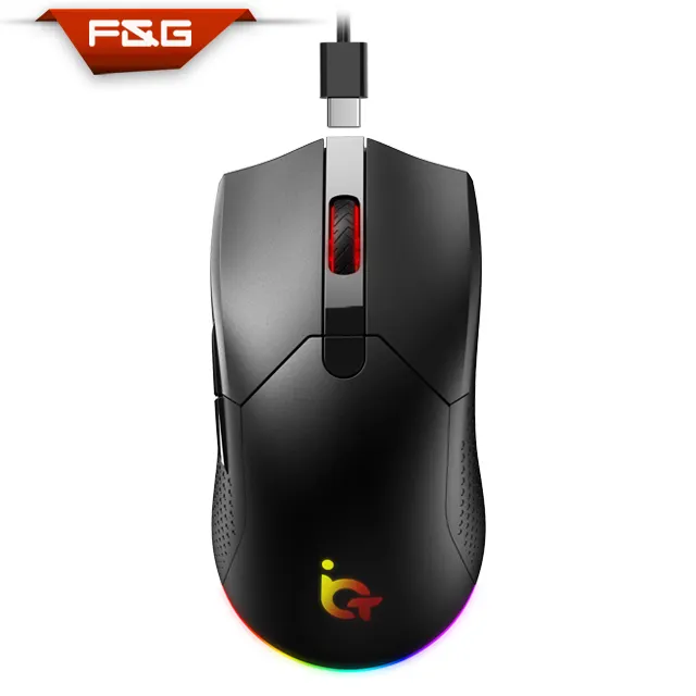 F&G NEW High quality 6400dpi Adjustment Gaming mouse with RGB LED Backlight Dual mode Gaming Mouse