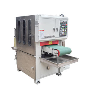 Ponceuse à bande large humide de 400mm pour la finition de Surface en acier au carbone ébavurage élimination des scories élimination de l'oxyde découpe Laser noyau de pompe à moteur - Product Image 1