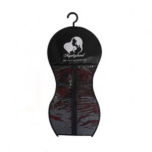 Custom Fashion Wig Storage Dust <b>Bag</b> Body Shape Design Portable Non-Woven Material 30x60cm Black - Product Image 1