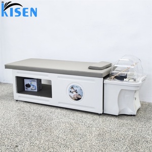 KISEN Wholesale Salon Furniture Thai Massage Water Circulation Shampoo <b>Bed</b> Lay Down Head Therapy Wash Portable Bowl Shampoo <b>Bed</b> - Product Image 2